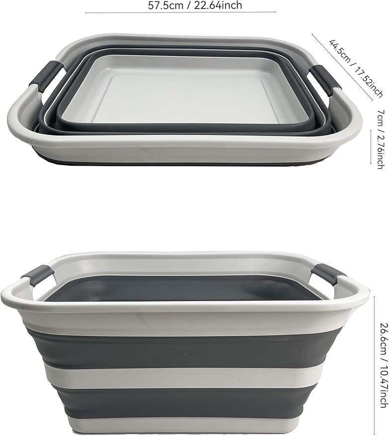 SAMMART Collapsible Plastic Laundry Basket - Image 3