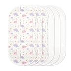 TILLYOU Waterproof Changing Pad Liners 6 Pack, 100% Cotton Reusable Cloth by TILLYOU
