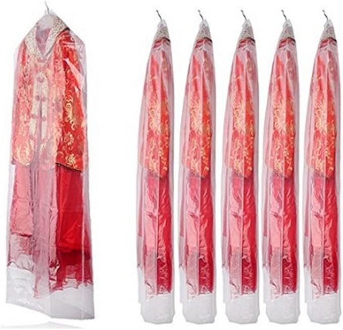 80Pcs Dry Cleaner Bags Plastic Clear Can be Hung Transparent Clothing Dust Cover - Image 3