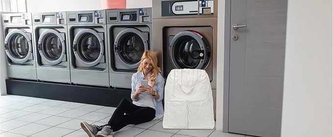 100% Breathable Cotton Canvas Laundry Backpack Bags - Image 6