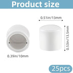 25 Pack Door Stop Tips & Caps 0.39" White Rubber Door Stop Replacement - Image 3