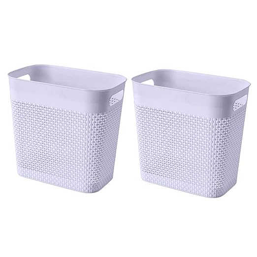 UUJOLY Plastic Small Trash Can Wastebasket, Garbage Container Basket by UUJOLY