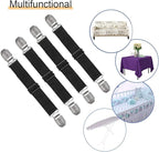 4Pcs Adjustable Crisscross Fitted Sheet Band Straps Grippers Suspenders - Image 6