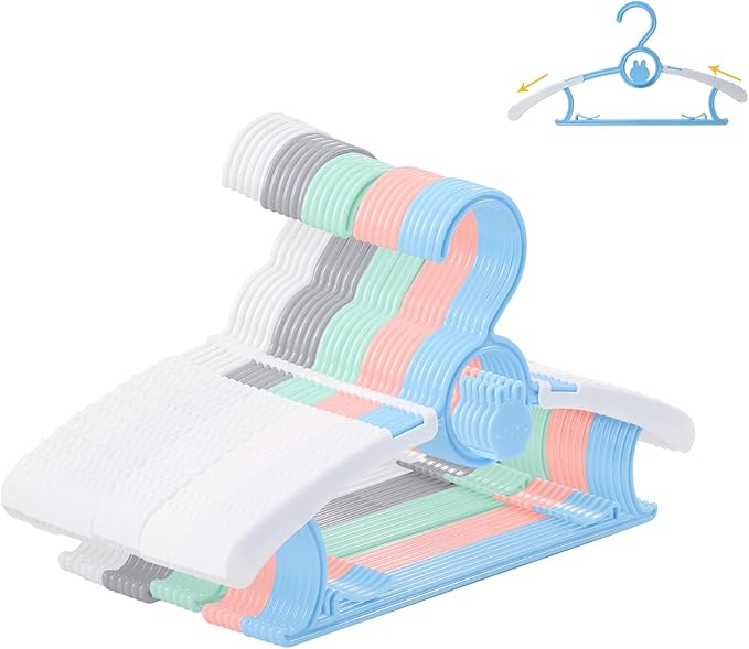 30 Pack Baby Hangers, Non-Slip Kids Hangers, Space Saving Plastic Hanger by YeJieYJ