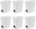 Sterilite 2.7 Gallon Rectangular Step On Kitchen Trash Bin Plastic Indoor by Sterilite