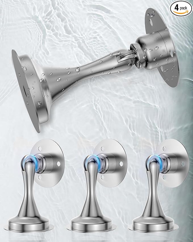 Magnetic Door Stop Holder 4 Pack by HELEMAN