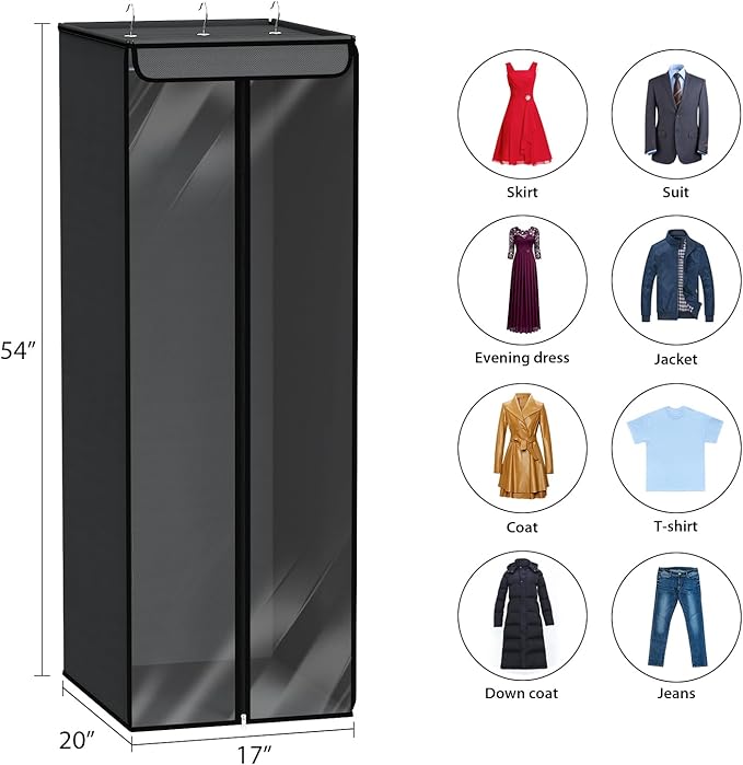 Univivi Garment Bags for Hanging Clothes, Large Clothes Storage Bags Closet - Image 5