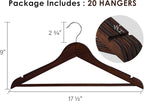 StorageWorks Wooden Hangers 20 Pack, Wood Coat Hangers - Image 5