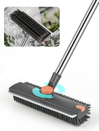Floor Scrub Brush with Long Handle, 3 in 1 Multi-Angle Heavy Duty Stiff Bristle by AUFXKOO