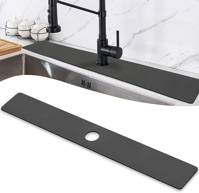 LOPNUR Faucet Mat for Kitchen Sink Protectors, 29 Inch Extra Long Kitchen Sink by LOPNUR