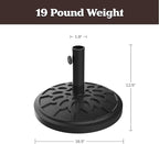 Umbrella Base - Heavy-Duty 19lbs Weighted Outdoor Stand for Patio Table, Tilt, and Lightweight Freestanding Umbrellas by Pure Garden (Black) - Image 7