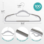 HOUSE DAY Plastic Hangers 100 Pack, Heavy Duty Hanger - Image 2