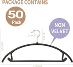 Ergonomic Curved Plastic Hangers 50pack - Image 2