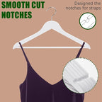 Amber Home White Wooden Hangers 30 Pack - Image 3