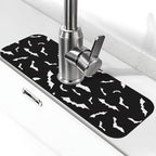 Halloween Cool Black Bat Kitchen Sink Splash Guard Faucet Mat Super Absorbent by Unknown