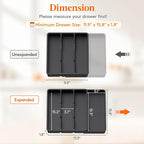 Lifewit Utensil Organizer for Kitchen Drawer, Expandable Cooking Silverware Tray - Image 3