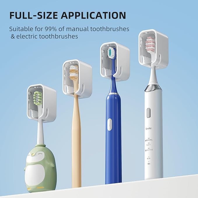 Travel Toothbrush Head Cover 2PCS, Electric Toothbrush Covers Caps, Ventilated - Image 3