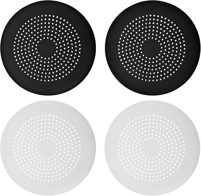 4Pcs Silicone Drain Covers Round Hair Drain Catcher by Yolev