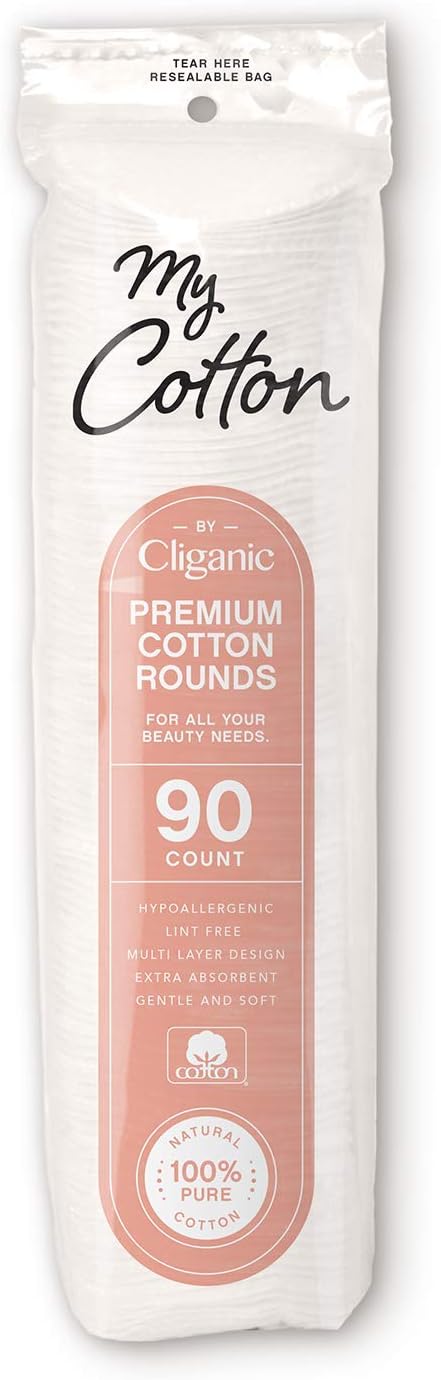 My Cotton Premium Cotton Rounds Bulk | Makeup Remover Pads, Hypoallergenic - Image 2