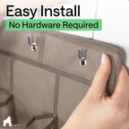 GORILLA GRIP Over the Door Shoe Organizer, 24 Large Breathable Mesh Pockets - Image 8