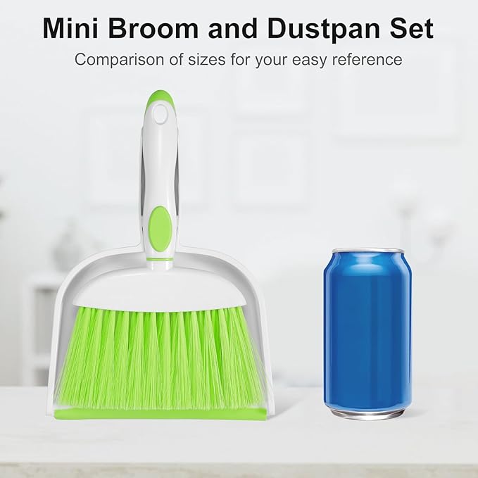 NACENA Small Dust Pan and Brush Set, Mini Broom and Dustpan Set Small Hand - Image 8