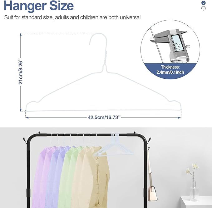 SPECILITE Wire Hangers 150 Pack, Metal Wire Clothes Hanger Bulk - Image 6