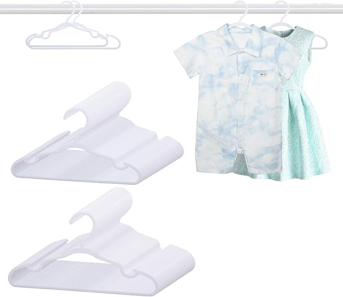 100 Pack White Baby Hangers 11.42 Inch & 12.91 Inch Each 50 Pack by YeJieYJ