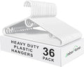 Amber Home 36 Pack Super Heavy Duty Plastic Hangers, Non-Slip Pants Bar by AmberHome