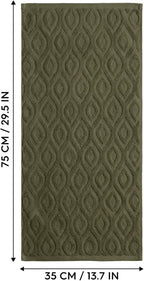 Artoid Mode 1 Pc Olive Green 3D Diamond Grid Jacquard Hand Towels - Image 8