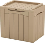 Patiowell 30 Gallon Resin Deck Box, Outdoor Storage Box for Patio Furniture, Deliveries, Pool Supplies,Waterproof and Lockable, Light Brown by Patiowell