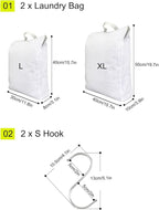 2-Pack Hanging Laundry Bag for Washing Machine, Large & XL Mesh Laundry Bags - Image 3
