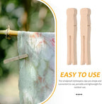 PRETYZOOM 100Pcs Wooden Clothespins, Photo Clips Clothesline Clamps Pegs - Image 6