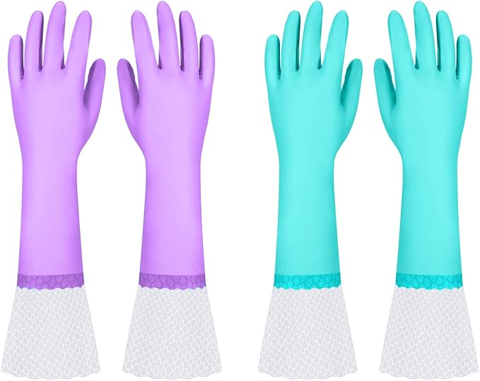Elgood Reusable Long Dishwashing Cleaning Gloves - Image 9