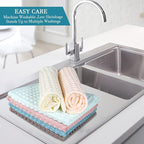 6 Pack Waffle Weave Dish Cloths, 13x13 Inch 100% Cotton Kitchen Towels - Image 6