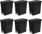 Sterilite 2.7 Gallon Rectangular Step On Kitchen Trash Bin Plastic Indoor by Sterilite