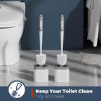 Toilet Brush, 2 Pack Toilet Brush and Holder Set Bathroom Accessories, Toilet - Image 4