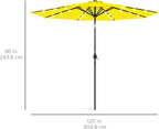 Best Choice Products 10ft Solar Polyester LED Lighted Patio Umbrella w/Tilt Adjustment and UV-Resistant Fabric - Image 7