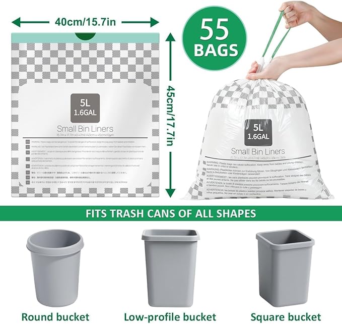 XUXRUS Small 1.6 Gallon Trash Bags - Image 7