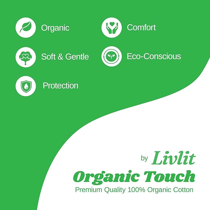 Livlit Regular Size Ultra Thin Sanitary Pads, 100% Organic Cotton from Texas - Image 3