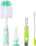 Baby Bottle Brush Set 4 in 1, Baby Bottle Cleaner, by AnivonaDirect