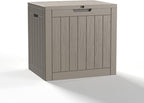 32 Gallon Outdoor Storage Box - Deck Box Container for Patio, Pool, and Garden-Waterproof and UV Resistant Resin,Lockable (Grey) by MAIUSCOLI