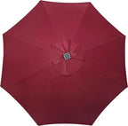 Blissun 9 ft Solar Umbrella, 32 LED Lighted Patio Umbrella, Table Market Umbrella, Outdoor Umbrella for Garden, Deck, Backyard, Pool and Beach (Burgundy) - Image 4