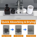 WIFORH Faucet Mat for Kitchen Sink, 16 inch Long Diatomite Fast Drying Stone - Image 4