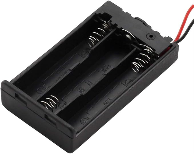 6 Pieces 3 Slots x 1.5V AAA Battery Case Holder Battery Spring Clip Storage Box - Image 2