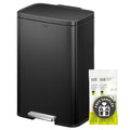 EKO Madison Matte Black 50 Liter/13.2 Gallon Step Trash Can by EKO