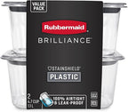 Rubbermaid Brilliance BPA-Free Food Storage Containers, Medium Deep, 4.7 Cup - Image 4