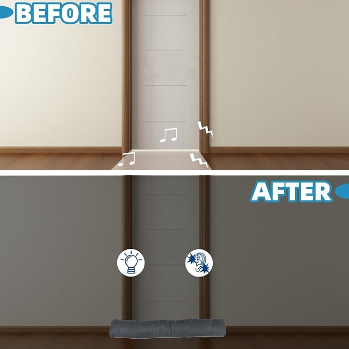 Door Draft Stopper 36 Inches Length x 4 Inches Width, Weighted Under Door Noise - Image 4