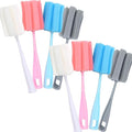 Bottle Brush Sponge 8PCS Cup Washer Brush Long Handle Cleaner Brush by INVODA