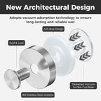 Shower Hooks for Inside Shower, Suction Cup Hooks for Glass Window, Removable - Image 2