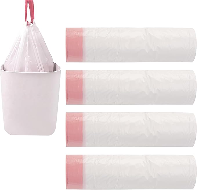 8 Gallon White Drawstring Trash Bags by Kyrieval